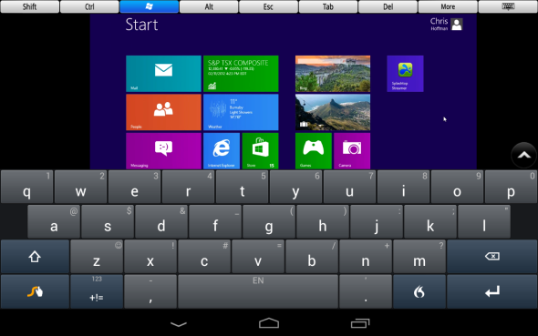 Windows 8 en tableta