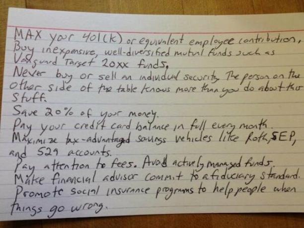 Tarjeta de índice de Reddit Finance Money Advice