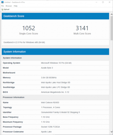 Revisión de Azulle Byte 3: esta mini PC pequeña y sin ventilador hace todo byte 3 geekbench cpu