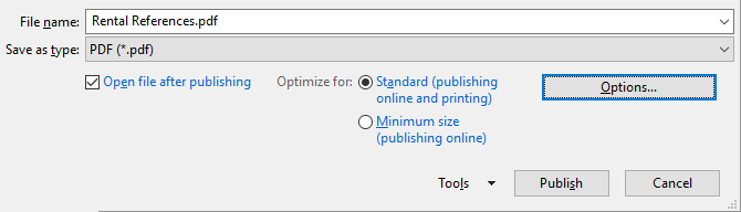 Cómo crear informes y documentos profesionales en Microsoft Word Publish como PDF o XPS