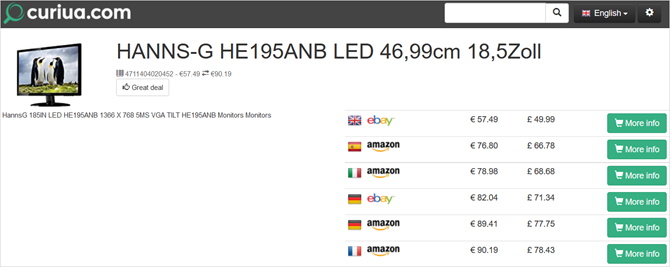 Curiua: Compare rápidamente los precios de las 5 amazonas europeas CuriuaProduct2 web