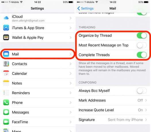 Subprocesamiento de correo de funciones de iOS 10