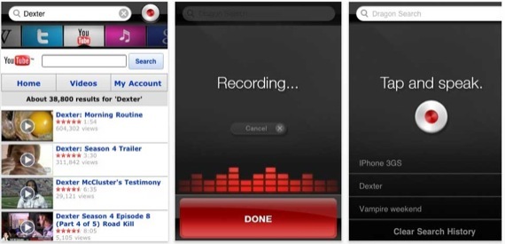 dragonapp - software de reconocimiento de voz iphone