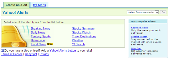 Yahoo! Alertas