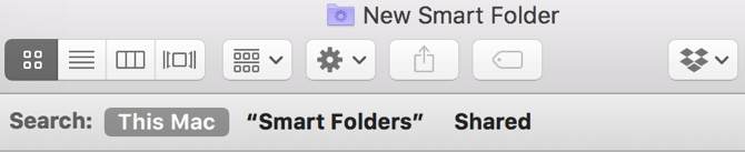 Nueva carpeta inteligente Buscar en esta Mac