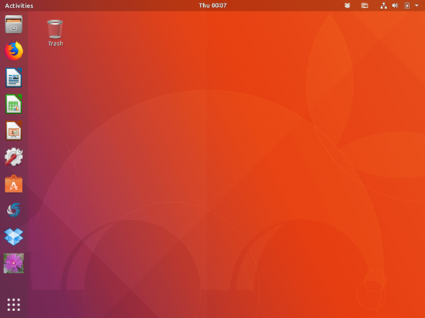 Ubuntu 17.10 con el entorno de escritorio Ubuntu