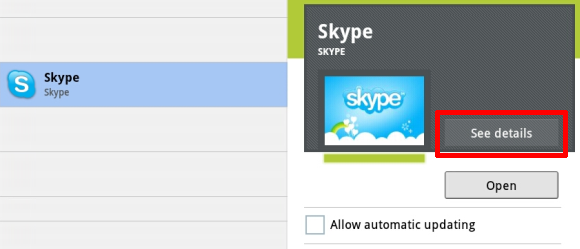 aplicación de Android skype