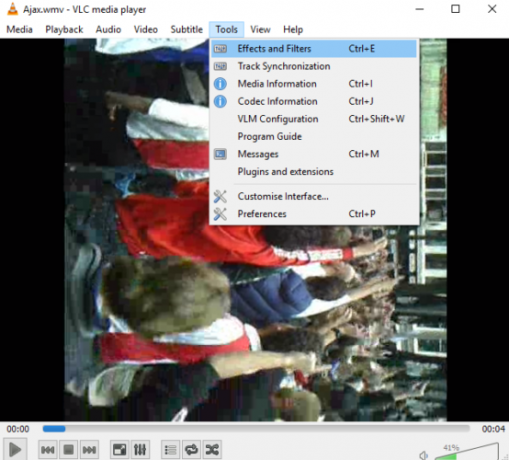 Cómo rotar archivos de video en su Mac y PC filtros de efectos vlc 554x500