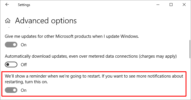 Windows 10 Windows Update Opciones avanzadas