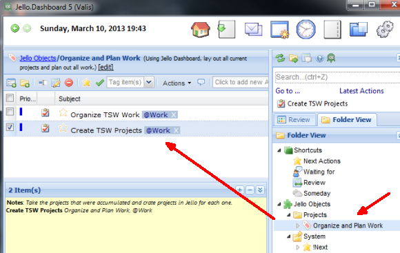 Transforme Microsoft Outlook en un organizador GTD con Jello Dashboard jello dashboard14