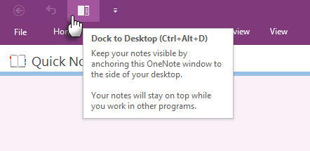 Microsoft OneNote - Dock a escritorio