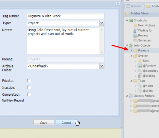 Transforme Microsoft Outlook en un organizador GTD con Jello Dashboard jello dashboard13