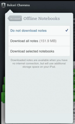 aplicación evernote iphone