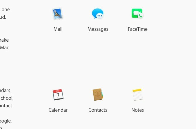 Captura de pantalla de las aplicaciones del sistema Mac