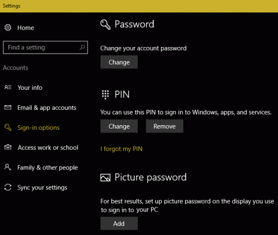 Inicie sesión en Windows con PIN