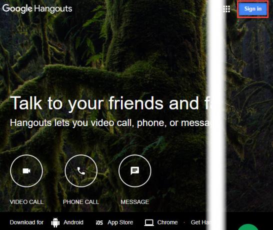 Cómo usar Google Hangouts - Iniciar sesión