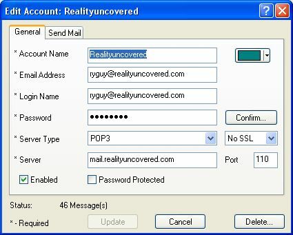 Verifique todos los correos electrónicos y reciba alertas por correo electrónico con POP Peeper (Windows) pop3emailru