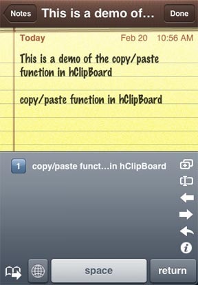hclipboard - aplicación de copiar y pegar de iPhone
