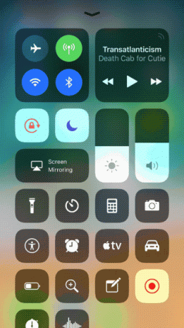 Acceso directo a iOS 11 Control Center AirPlay