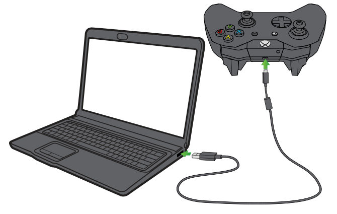 Conecte el controlador Xbox One a la PC con cable