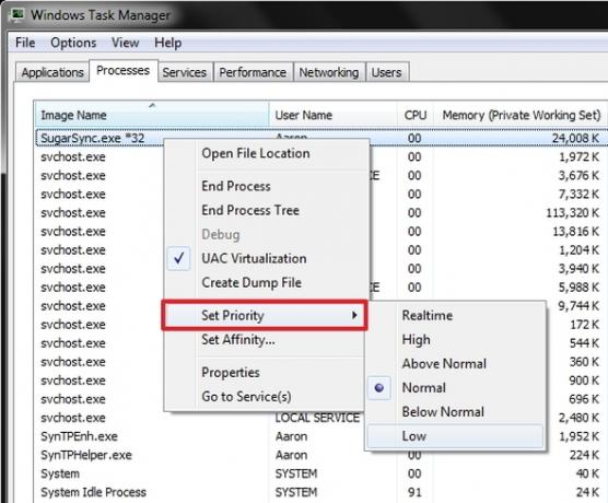 Misterios del administrador de tareas de Windows 7: por qué no necesita una alternativa de procesos WTM Establecer prioridad