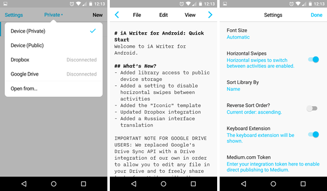 7 editores de texto sin distracciones para Android comparados: ¿cuál es el mejor? editor de texto de Android ia escritor