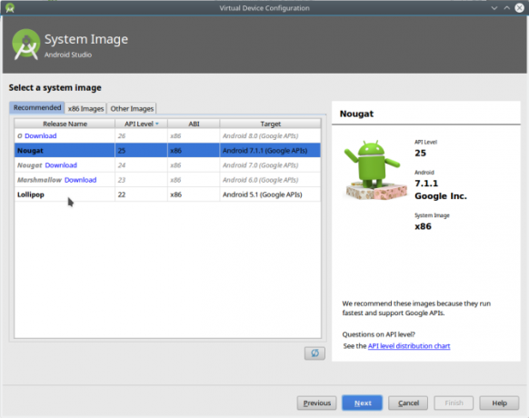 versiones de android studio avdmanager software