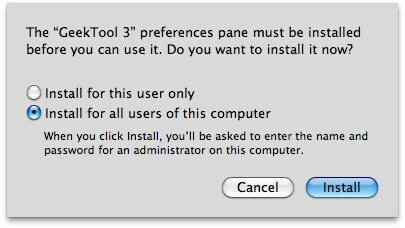 GeekTool - Muestra la información del sistema en Mac en Style 01b Geek Tool Instala las preferencias del sistema