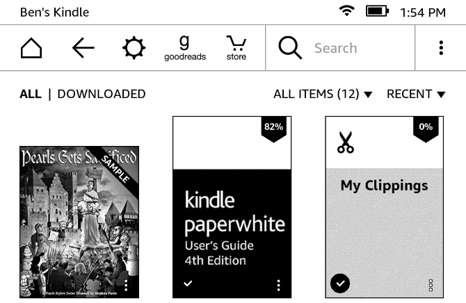 Cómo configurar y usar su Kindle Paperwhite 12 Paperwhite Library