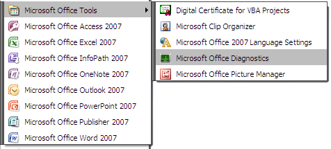 Cómo solucionar problemas de Microsoft Office con el menú de MS Office Diagnostics 1