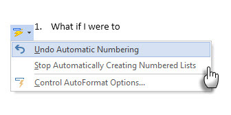Desactivar numeración automática