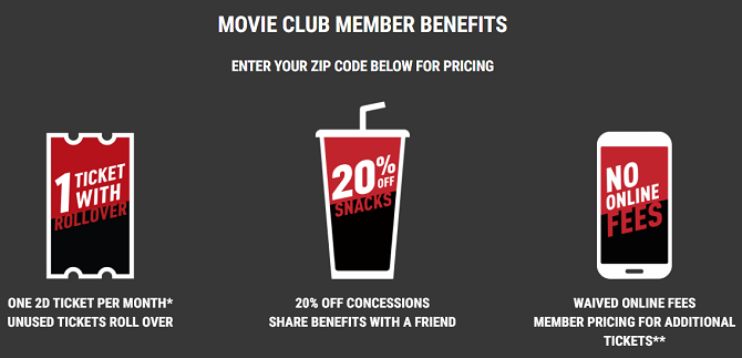 Alternativas a MoviePass - Cinemark Movie Club