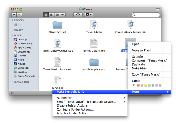 Transmita su biblioteca de iTunes a iPhone a través de la Web [Mac] haga un enlace simbólico