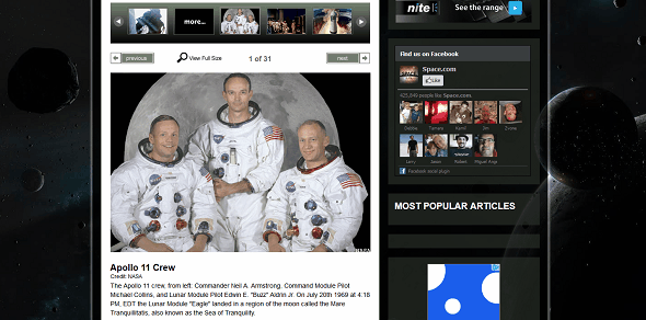 Aprenda sobre Neil Armstrong y The Apollo 11 Moon Landing On The Web spacecom apollo 11