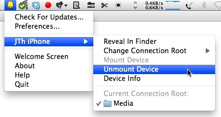 iPhone como unidad externa