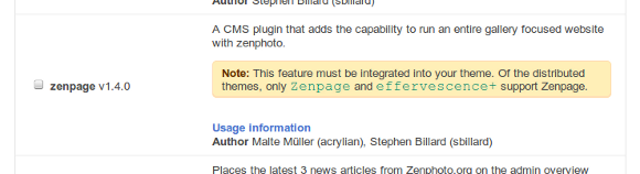 Complemento zenpage cms