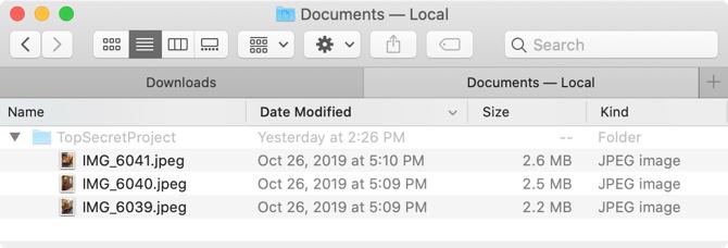 Carpeta oculta Archivos no ocultos en Mac