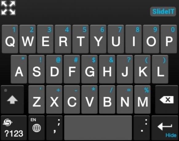 teclado superior de Android