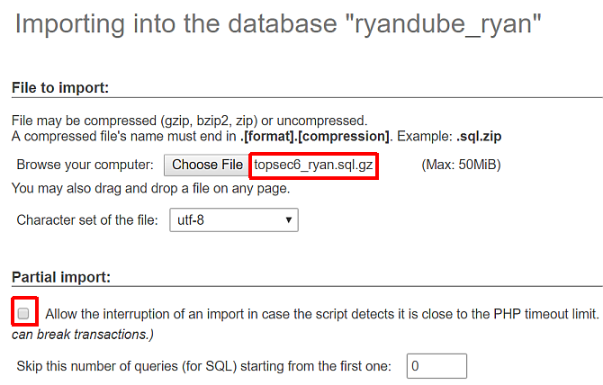 importar base de datos