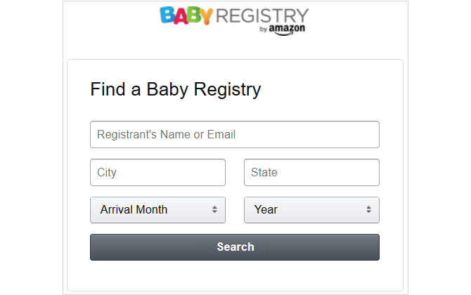 búsqueda de registro de amazon baby