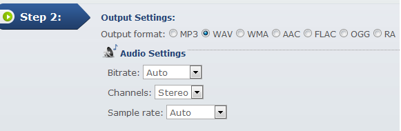 Convertidor de audio en línea gratuito de Apowersoft: Convierta medios locales a varios formatos de audio Paso 2