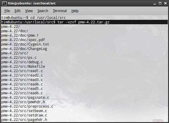 Cómo compilar e instalar archivos TAR GZ y TAR BZ2 en Ubuntu Linux untarpmw