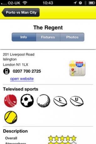 MatchPint: descubre qué eventos deportivos están televisando tus bares locales [iOS] match pint2