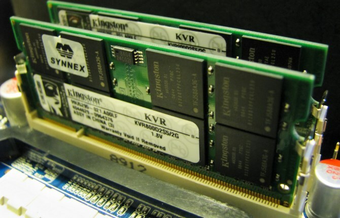 Actualización de PC con viejos chips de RAM
