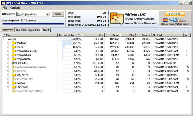 visualize-disk-space-wiztree