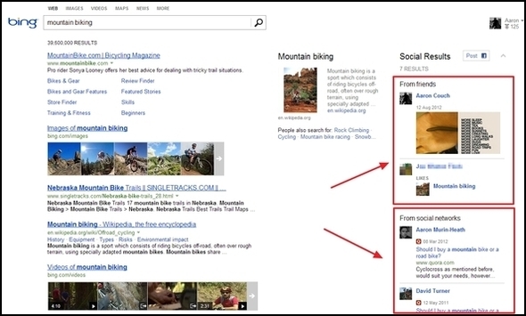 Mayor que Google: los mejores bits de Bing Social Search1