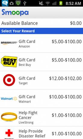 Obtenga dinero para comprar de manera más inteligente con las recompensas de Smoopa [Android 1.6+ y iOS] smoopa