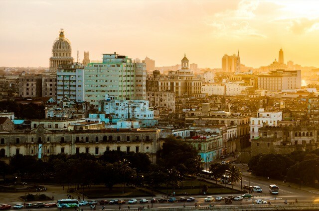 puesta de sol de la habana