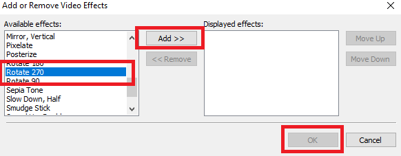 Cómo rotar archivos de video en tu Mac y PC moviemaker rotate 270