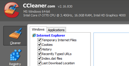 Esta es una captura de pantalla de uno de los mejores programas de Windows. Se llama CCleaner